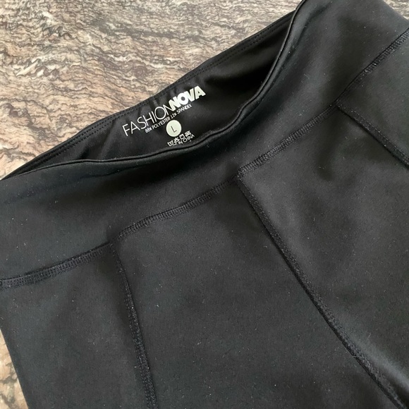 Fashion Nova Mesh Leggings - Black Large - Picture 2 of 3